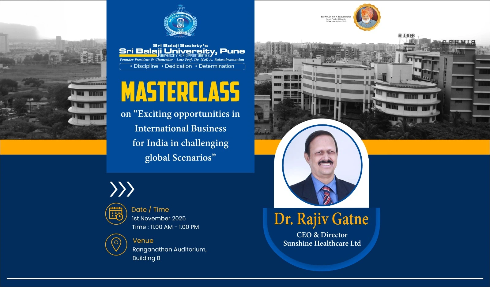 MASTERCLASS on "Exciting opportunities in International Business for India in challenging global Scenarios"