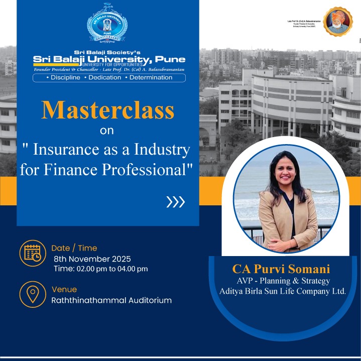 Masterclass on " Insurance as a Industry for Finance Professional"